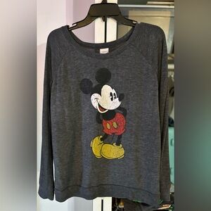 Xl grey Mickey Mouse Disney long sleeve shirt